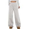 image:imageAleumdr Womens Wide Legs Sweatpants Fleece Lined High Waisted Baggy Pants 2026 Trendy Casual Athletic Joggers with PocketsLight Grey