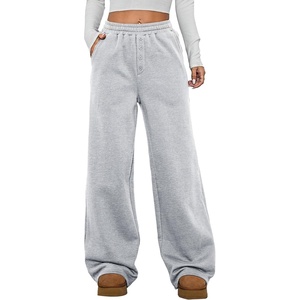 image:imageAleumdr Womens Wide Legs Sweatpants Fleece Lined High Waisted Baggy Pants 2026 Trendy Casual Athletic Joggers with PocketsGray