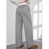 image:imageAleumdr Womens Baggy Sweatpants Elastic Waist Wide Leg Lounge Pajama Pants  With Pockets PJ Bottom Track Travel Pant Elastic Waist Loose Fit Straight Leg Color Block 28 Inseam All Seasons WearA4 Black Plaid