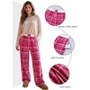 image:imageAleumdr Womens Baggy Sweatpants Elastic Waist Wide Leg Lounge Pajama Pants  With Pockets PJ Bottom Track Travel Pant Elastic Waist Loose Fit Straight Leg Color Block 28 Inseam All Seasons WearA6 Rose Red