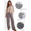 image:imageAleumdr Womens Baggy Sweatpants Elastic Waist Wide Leg Lounge Pajama Pants  With Pockets PJ Bottom Track Travel Pant Elastic Waist Loose Fit Straight Leg Color Block 28 Inseam All Seasons WearA4 Black Plaid