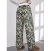 image:imageAleumdr Womens Baggy Sweatpants Elastic Waist Wide Leg Lounge Pajama Pants  With Pockets PJ Bottom Track Travel Pant Elastic Waist Loose Fit Straight Leg Color Block 28 Inseam All Seasons WearA7 Dark Maple Leaf