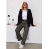 image:imageAleumdr Womens Baggy Sweatpants Elastic Waist Wide Leg Lounge Pajama Pants  With Pockets PJ Bottom Track Travel Pant Elastic Waist Loose Fit Straight Leg Color Block 28 Inseam All Seasons WearA2 Black Leopard
