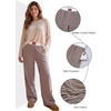 image:imageAleumdr Womens Baggy Sweatpants Elastic Waist Wide Leg Lounge Pajama Pants  With Pockets PJ Bottom Track Travel Pant Elastic Waist Loose Fit Straight Leg Color Block 28 Inseam All Seasons WearA5 Yellow Stripe