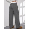 image:imageAleumdr Womens Baggy Sweatpants Elastic Waist Wide Leg Lounge Pajama Pants  With Pockets PJ Bottom Track Travel Pant Elastic Waist Loose Fit Straight Leg Color Block 28 Inseam All Seasons WearA1 Black Stripe