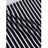 image:imageAleumdr Womens Baggy Sweatpants Elastic Waist Wide Leg Lounge Pajama Pants  With Pockets PJ Bottom Track Travel Pant Elastic Waist Loose Fit Straight Leg Color Block 28 Inseam All Seasons WearA1 Black Stripe