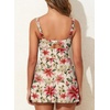 image:imageAleumdr One Piece Swimdress Swimsuit for Women Tummy Control Split Swim Dress Skirt Bathing Suit with PocketsFloral Beige