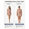 image:imageAleumdr One Piece Swimdress Swimsuit for Women Tummy Control Split Swim Dress Skirt Bathing Suit with PocketsFloral Beige