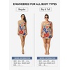 image:imageAleumdr One Piece Swimdress Swimsuit for Women Tummy Control Split Swim Dress Skirt Bathing Suit with PocketsFloral Red