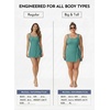 image:imageAleumdr One Piece Swimdress Swimsuit for Women Tummy Control Split Swim Dress Skirt Bathing Suit with PocketsGreen