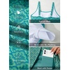 image:imageAleumdr One Piece Swimdress Swimsuit for Women Tummy Control Split Swim Dress Skirt Bathing Suit with PocketsGreen