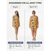 image:imageAleumdr One Piece Swimdress Swimsuit for Women Tummy Control Split Swim Dress Skirt Bathing Suit with PocketsYellow
