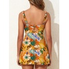 image:imageAleumdr One Piece Swimdress Swimsuit for Women Tummy Control Split Swim Dress Skirt Bathing Suit with PocketsYellow
