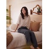 image:imageAleumdr Women Block Texture Wide Leg Sweatpants Fall High Waisted Cargo Pants Drawstring Casual Lounge Pants with PocketsGrey Carbon