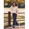 image:imageAleumdr Women Block Texture Wide Leg Sweatpants Fall High Waisted Cargo Pants Drawstring Casual Lounge Pants with PocketsNavy Blue