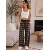 image:imageAleumdr Womens Plaid Wide Leg Sweatpants Gingham Baggy Lounge Pajama Pants  Plaid Checkered Pants Baggy Lounge Pants with Pockets Drawstring Elastic Wait For Spring Fall Comfy Loose Fit PJ BottomA4 Yellow