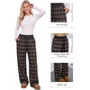 image:imageAleumdr Womens Plaid Wide Leg Sweatpants Gingham Baggy Lounge Pajama Pants  Plaid Checkered Pants Baggy Lounge Pants with Pockets Drawstring Elastic Wait For Spring Fall Comfy Loose Fit PJ BottomA4 Yellow