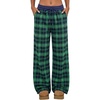 image:imageAleumdr Womens Plaid Wide Leg Sweatpants Gingham Baggy Lounge Pajama Pants  Plaid Checkered Pants Baggy Lounge Pants with Pockets Drawstring Elastic Wait For Spring Fall Comfy Loose Fit PJ BottomA6 Green